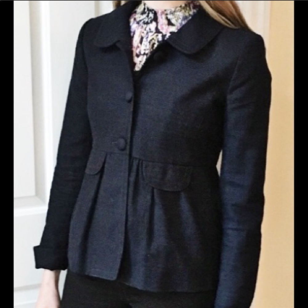 J.Crew Navy Peplum Jacket